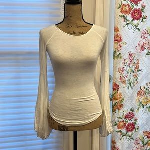 NWT Free People balloon sleeve shirt